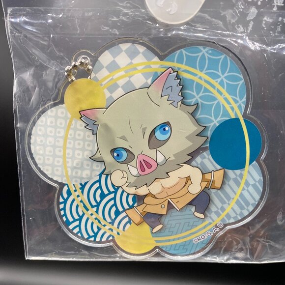 Demon Slayer Kimetsu no Yaiba Inosuke Hashibara Chibi Bag Acrylic Charm - Picture 2 of 7